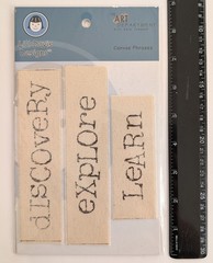 Li’l Davis Designs Canvas Phrases Scrapbook Embellishments Beauty Sweet Smile +