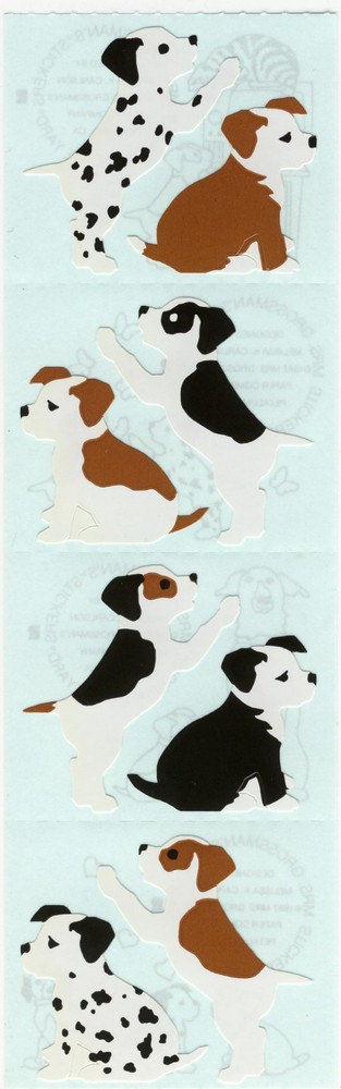 Mrs. Grossman’s Stickers – Puppies – Dalmation, Brown Dogs, Pups – 4 Strips