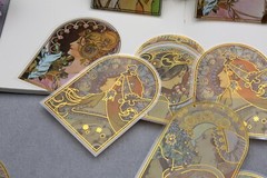 Mucha PET stickers | 10pcs PET Stickers Mucha vintage style pattern woman myster