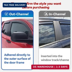 Window Visors Rain Guards Shield for 2005-2021 Nissan Frontier Crew Cab, Out-Cha