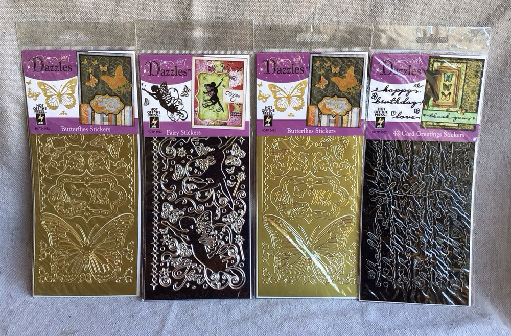 Hot Off The Press Scrapbooking Dazzles Stickers Butterflies Fairies Birthday