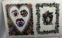 PSX Designs Stickers Pansy Frames Borders 6 Packs 2 Sheets Each Pack New