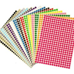 JANYUN 26656 Pieces Colored Dot Stickers, 1/4″ Small 0.25 inch, Multicolor