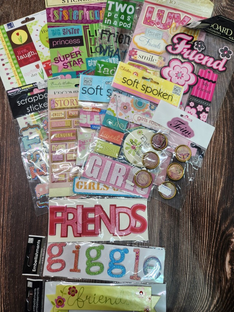 Scrapbooking Stickers Girlfriend Theme Lot of 13 Packages (#4) women besties