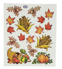 Sticker Sheets Lot of 6 Fall USA Eagle Statute of Liberty Flag Pumpkins Leaves