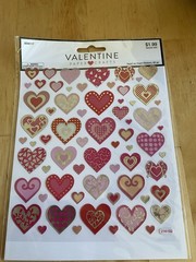 Valentine Paper Crafts Stickers Lot 3 Packs