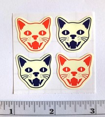 Glow in the Dark Cat Faces Sticker Mod – Cats Kittens Stickers