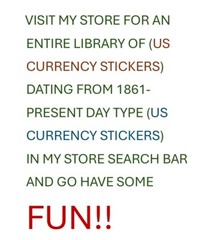 $1 1985 Federal Reserve Note Third Print Error (US CURRENCY STICKERS) (Lot Of 2)