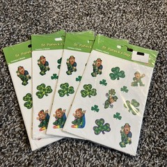 St. Patrick’s Day Stickers, Huge Lot of 19 Sheets Of 4 X Package, New!!!