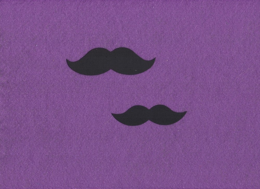 MUSTACHE die cuts scrapbook cards