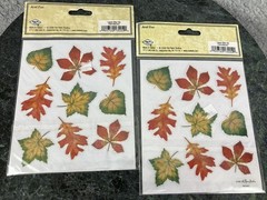 Thanksgiving Fall Theme Scrapbooking Lot Stickers Stamps Puffy Autumn Leaves