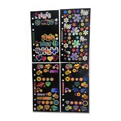 Vintage Stickopotamus Binder Stickers Lot Holographic 90s Y2K Peace Love Flower