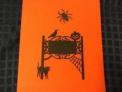 Halloween Sign Post Crow Pumpkin Cat Spider Web Die Cuts 5 sets Scrapbook Cards