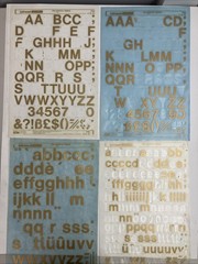 Letraset GOLD 84/96/120pt Helvetica, 36pt Old English, 48pt Times Etc – 8 Sheets