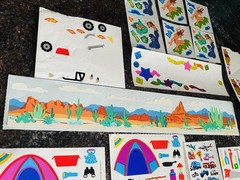 Big Lot of VTG Stickers Sandy Lion & Mrs Grossman – Fuzzy, Shimmery & Character