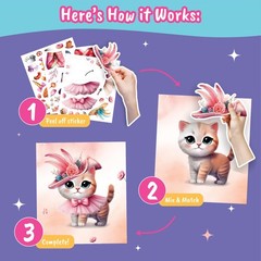 Sticker Dress Up Kitten – Kids Activity and Sticker Book Learn Fashion Design fo