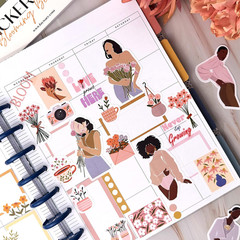Crafting Stickers Bundle – Vintage and Boho Aesthetic Stickers for Journaling, S