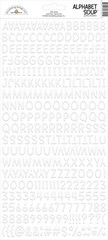 Doodlebug Alphabet Soup Puffy Stickers 6X13-Lily White