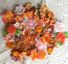 APRICOT ORANGE Tones – 65+ Flower Petals Mix 1-7cm Njoyfull Crafts WMF B