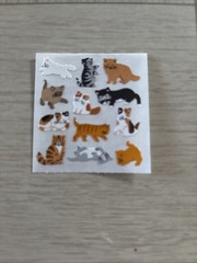 Sandylion Sticker 8 mod Micro Animals Zoo Pets Jungle Farm Cats Vintage 90s