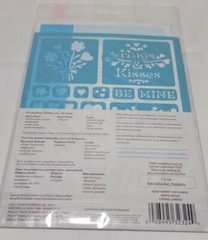 Adhesive Stencil Sheet – Martha Stewart – Valentine Theme – 14 Designs – 2011
