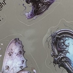 Gothic Purple Halloween Stickers 2 Sheets Junk Journal Collage Scrapbooking