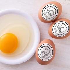 1000 Pcs Farm Fresh Eggs Washed Carton Labels 1.5 Inch Round inch