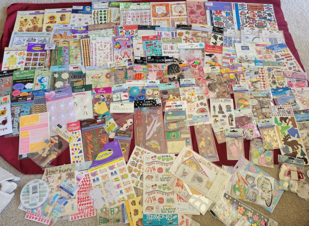 Huge Lot Vintage Regular & DIMENSIONAL Stickers Disney Sandylion Jolees 6+ Lbs