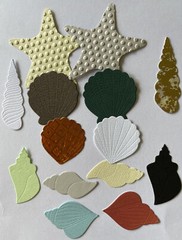 SMALL SEASHELL Die-Cuts(7pc) Seahorse•Shells•Ocean•Starfish •Sand Dollar•Sand