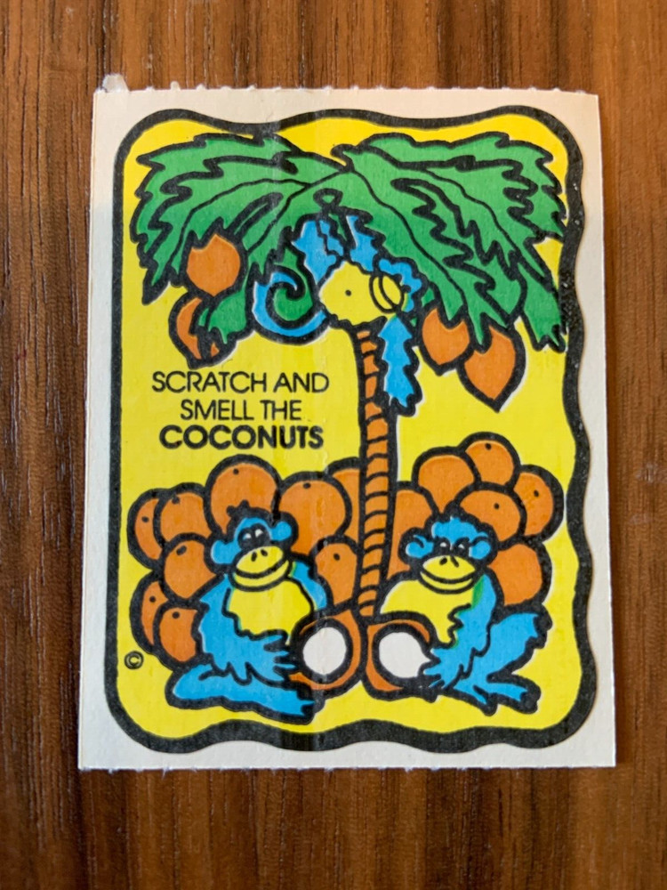 Vintage Scratch Sniff Sticker 80s – Coconut Mello Smello Matte