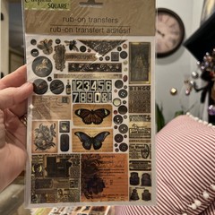 Crafters Square Paper Craft Rub On Transfer Stickers Decals Butterfly