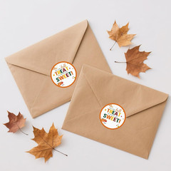 Fall Autumn Gift Stickers – Happy Fall Autumn Thanksgiving Name from Stickers 60
