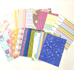 15pc SPRING paper scrap pack 3″x4″ cuts scrapbook paper collage junk journal art