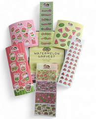 Hubman & Chubgirl Watermelon Harvest Multicolor Scrapbooking Sticker Set