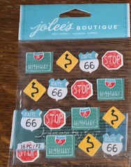 RARE Jolees Road Signs Yield Stop Lights Historic Route 66 FAMILY TRIP Travel 3D