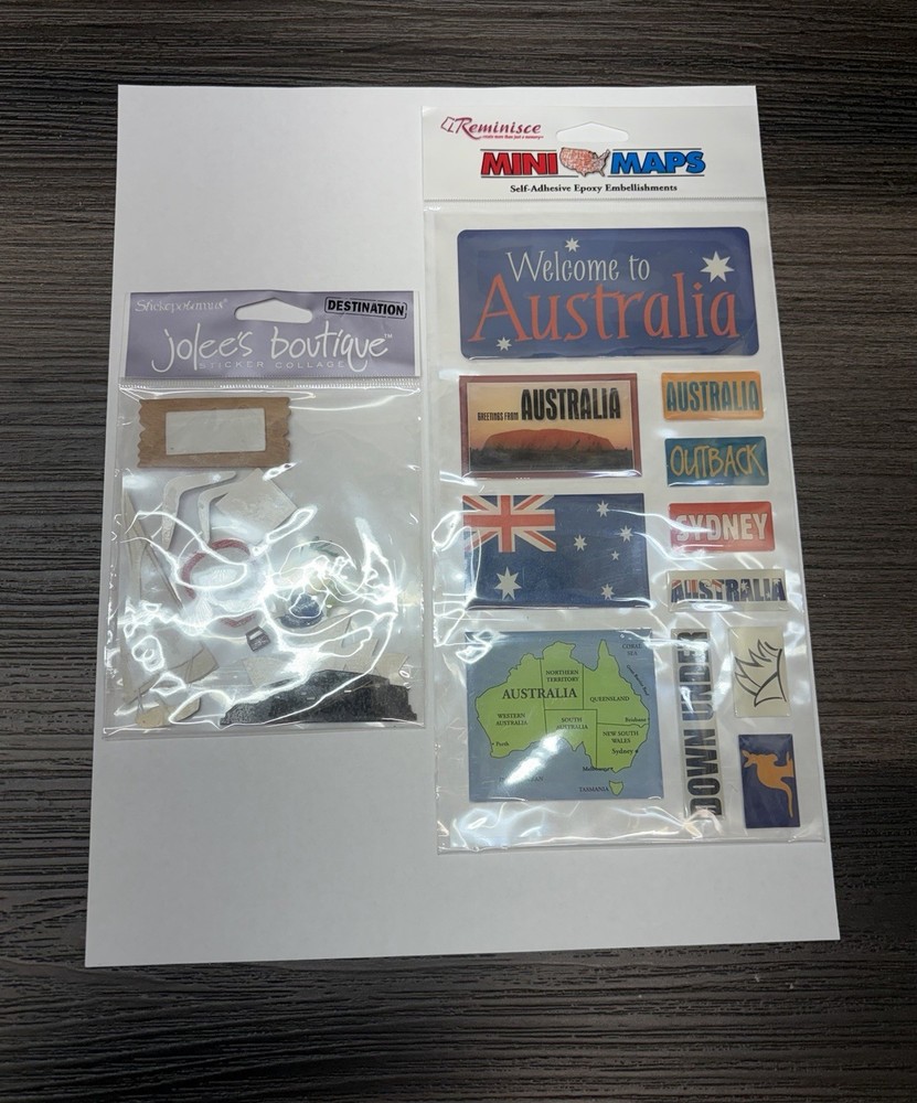 Jolee’s Boutique & Reminisce Australia Travel Vacation Scrapbooking Stickers