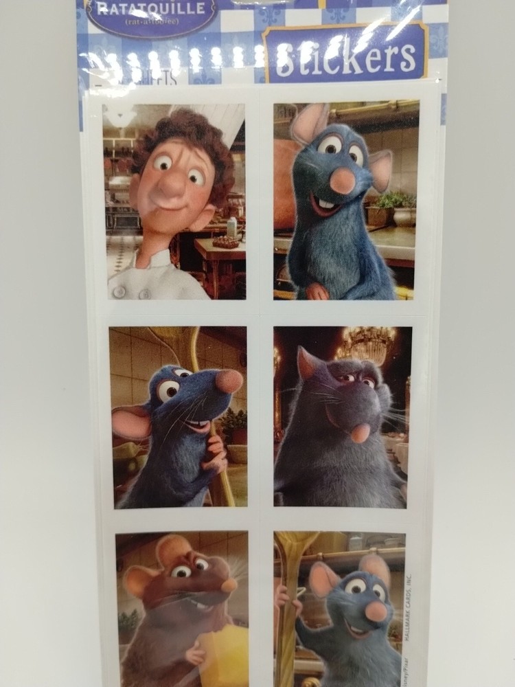 Lot Of 4 New In Package Ratatouille Disney Hallmark Party Stickers Birthday
