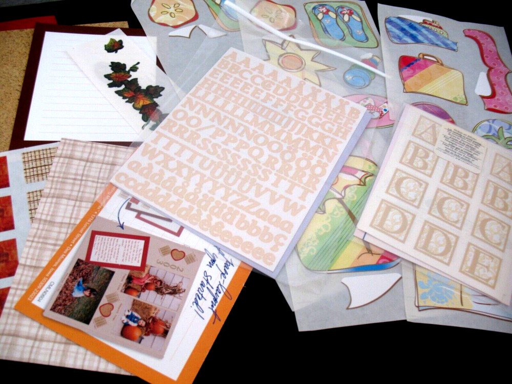 Lot Stickers, Gazebo, Beige Mini ABC&Monograms, Earthtones& Autumn Photomats
