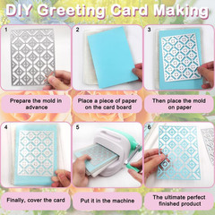4 PCS Rectangular Die Cuts for Card Making, Openwork Lace Card Making Supplie…