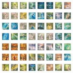 59PCs Beautiful Asian Women Stickers. Chinese Style Ancient Girls-Waterproof