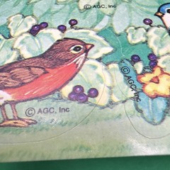 VINTAGE Eureka/HAPPY SPRING STICKERS/American Greetings Birds/ Unknown Foil Egg