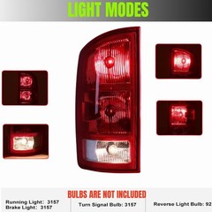 Tail Light Assembly Compatible With 2002 2003 2004 2005 2006 Dodge Ram 1500 P…