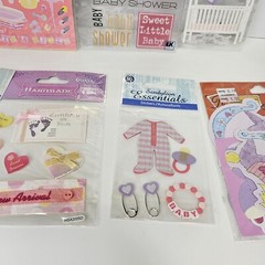 Vintage Girl Baby Shower Scrapbooking Crafting Stickers Mixed Lot Of 11 New