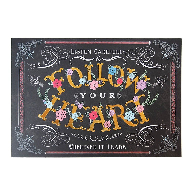 Punch Studio Greeting Card (Message x Black)