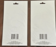 NEW Crafters Square Glass Stickers lot of 2 blue red grey floral pattern 5 pc
