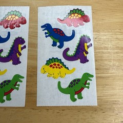 FMI Frances Meyer Inc Stickers Smiling Dinosaurs Sets 2 T-Rex Stegosaurus Read