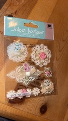 Rare! Jolee’s Layered Lace Doilies With Bows & Flowers Scrapbooking Stickers