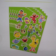6 Sealed SESAME STREET Sticker Packs Teachers,Kids,Scrapbooking 500+ Green