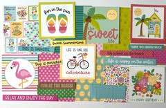 #K168 BEACH SWEET SUMMER FUN DOODLEBUG SCRAPBOOK CARD KIT 30pcs – A2 A6