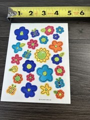Vintage Hallmark Flower Butterfly Sticker Sheets Retro 90s Scrapbook Craft Color